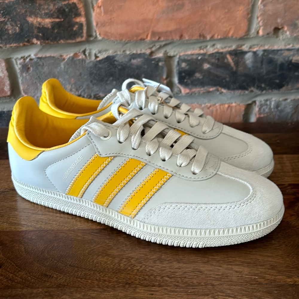 Adidas Samba Grey and Yellow Sneakers